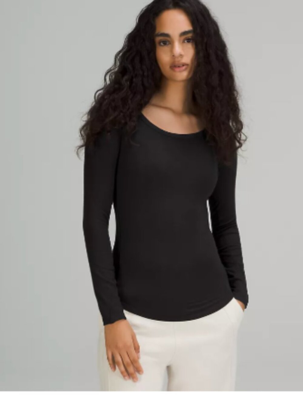 Lululemon Hold Tight Scoop-Neck Long Sleeve Shirt, Size 6